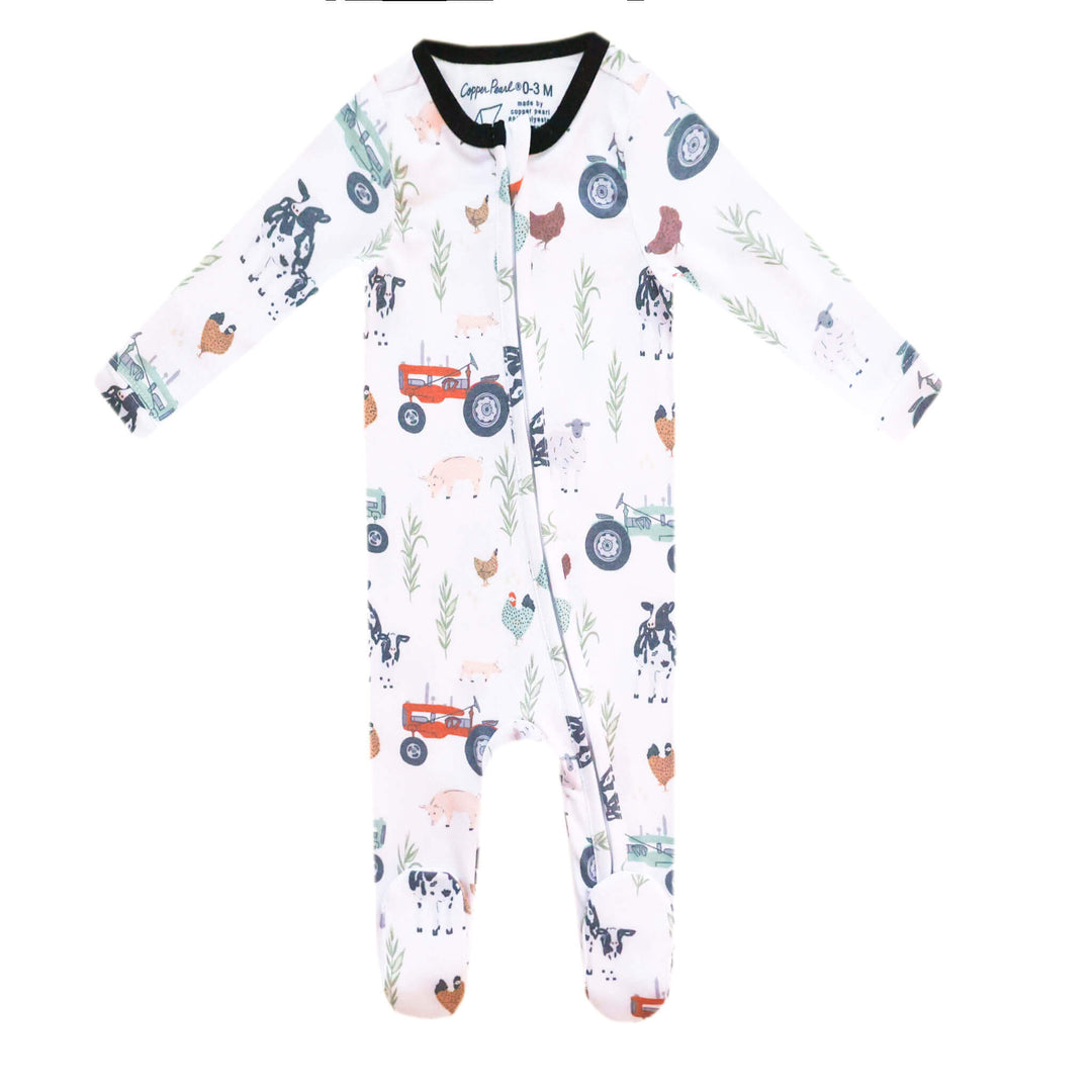 COPPER PEARL BEBE NIÑO PIJAMA ZIP UP JO