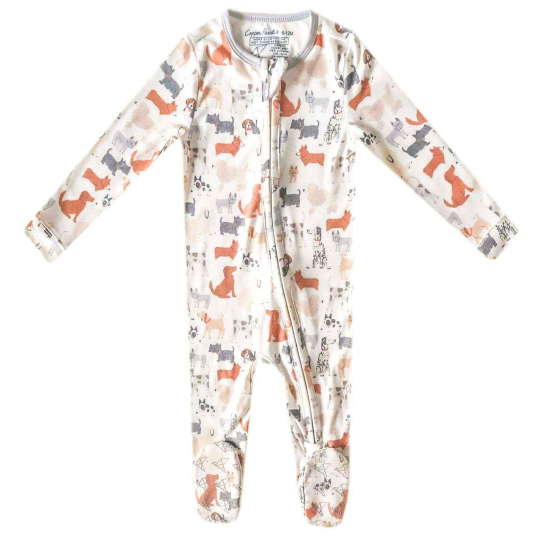 COPPER PEARL BEBE NIÑO PIJAMA ZIP UP RUFUS