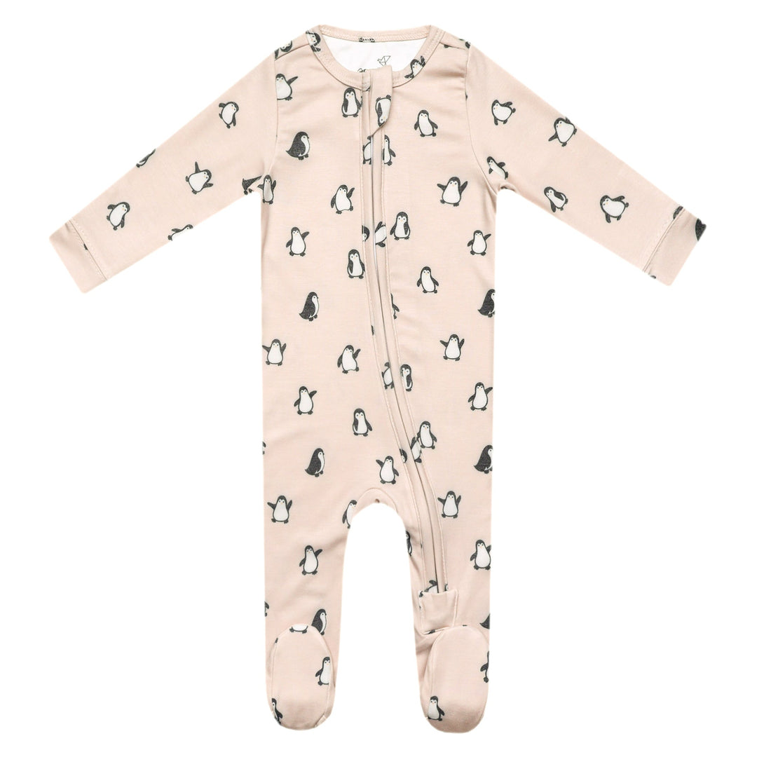 COPPER PEARL BEBE NIÑO PIJAMA ZIP UP PENGUINS