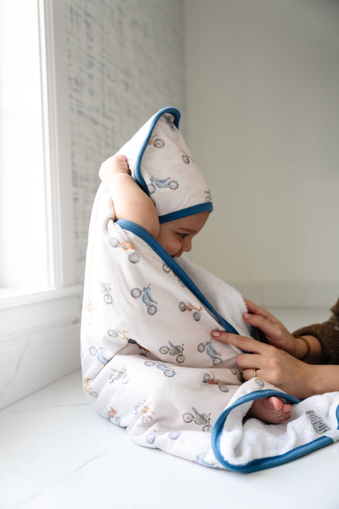 COPPER PEARL BEBE NIÑO TOALLA CON CAPUCHA RYDER PREMIUM