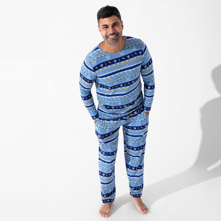 BELLABU BEAR CABALLERO PIJAMA HANUKKAH FAIR ISLE BAMBOO