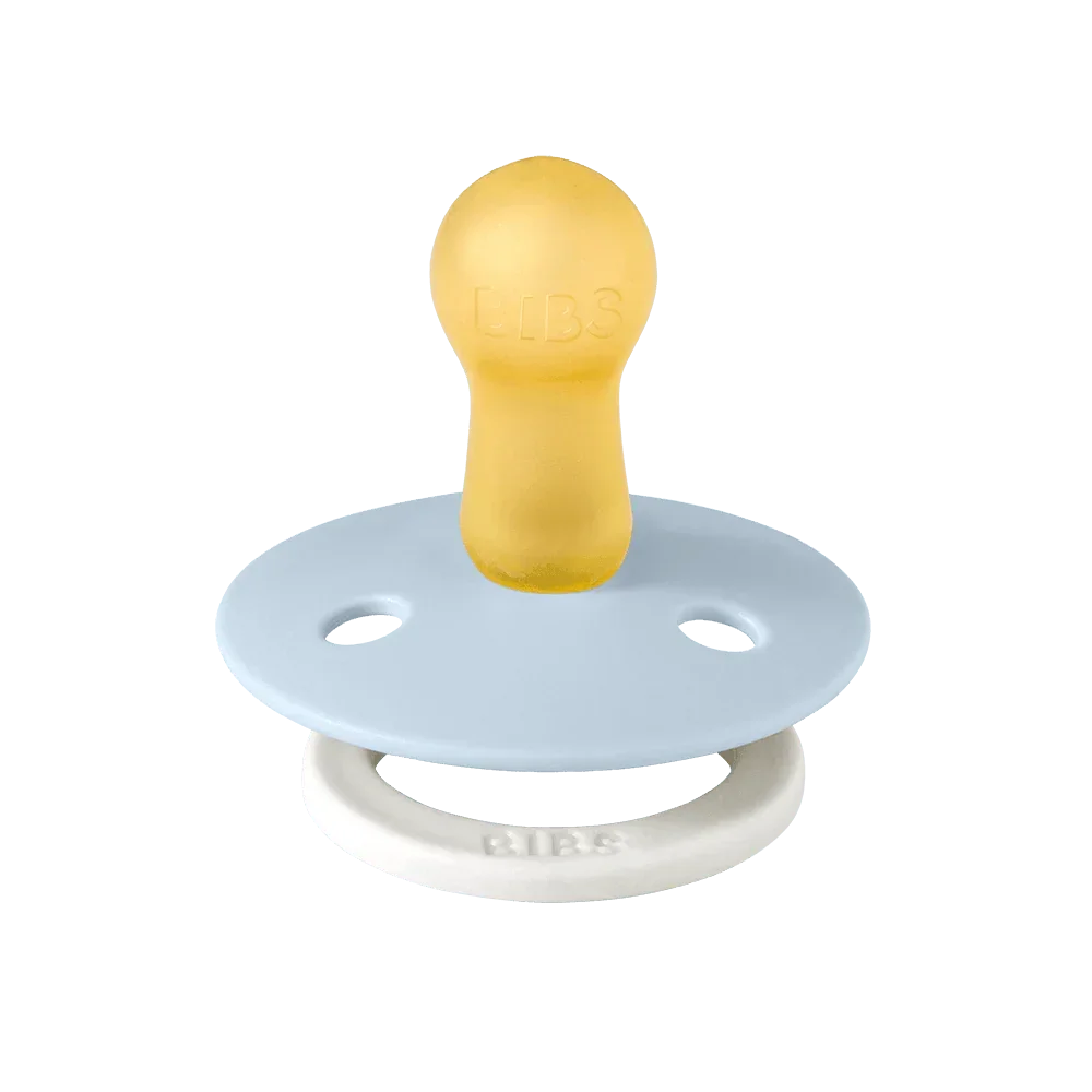 BIBS CHUPO LATEX SIZE2 IRON NIGHT/BABY BLUE NIGHT 2PK