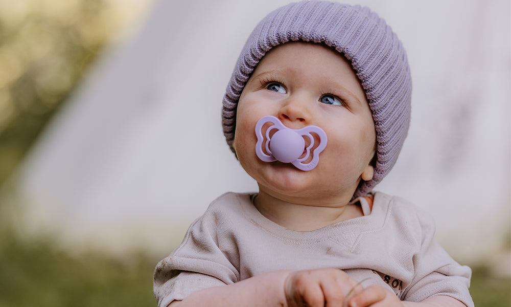 BIBS CHUPO LATEX SIZE2 DUSKY LILAC/HEATHER 2PK