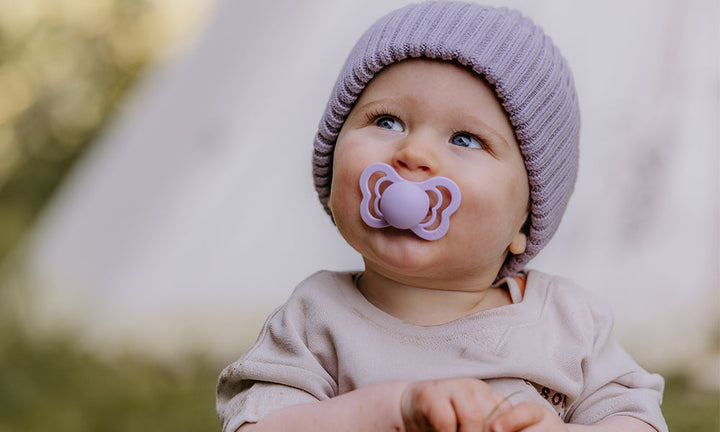 BIBS CHUPO LATEX SIZE2 DUSKY LILAC/HEATHER 2PK