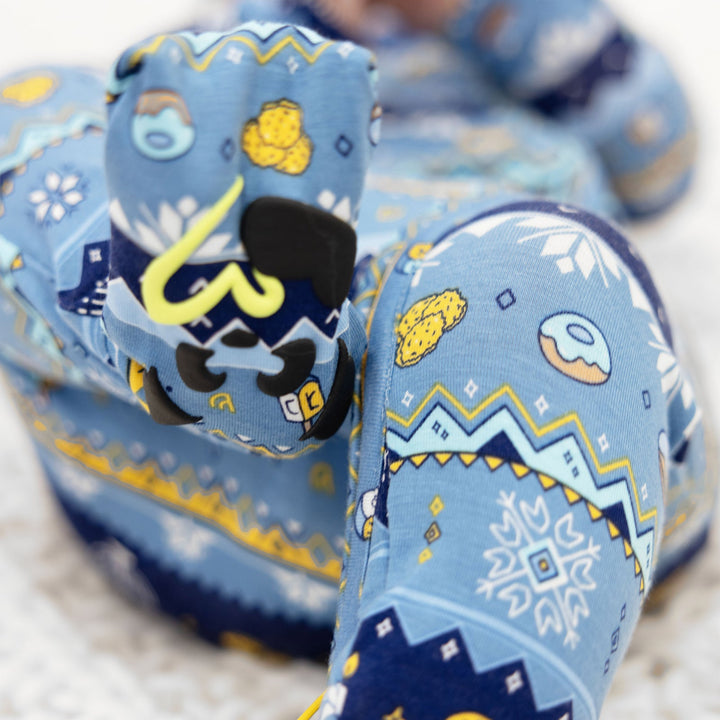 BELLABU BEAR NIÑO PIJAMA HANUKKAH FAIR ISLE BAMBOO