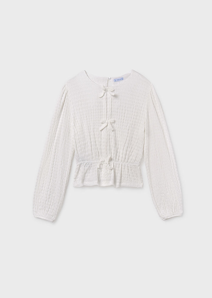 MAYORAL NIÑA BLUSA KNIT TOP CREAM