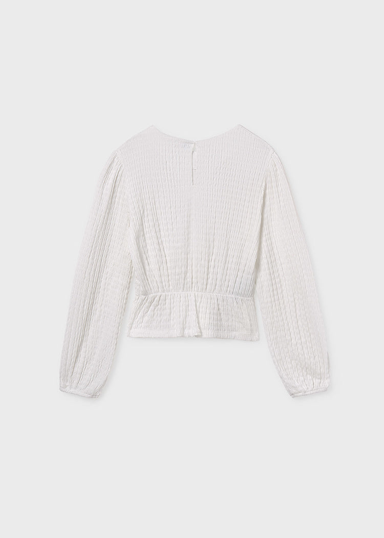 MAYORAL NIÑA BLUSA KNIT TOP CREAM