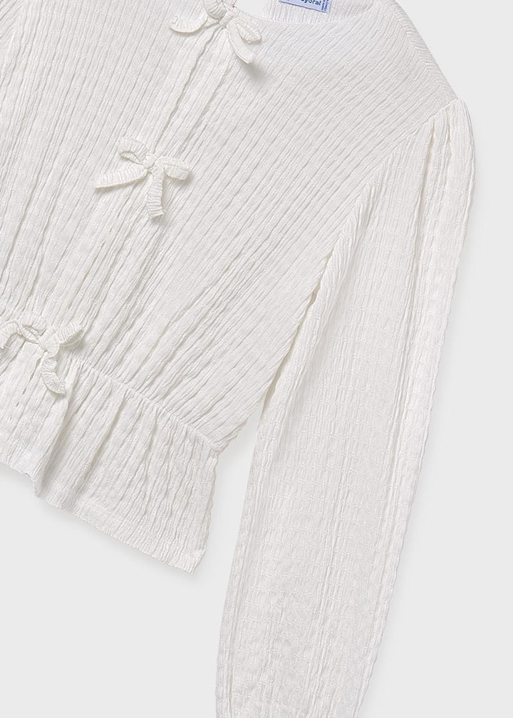 MAYORAL NIÑA BLUSA KNIT TOP CREAM