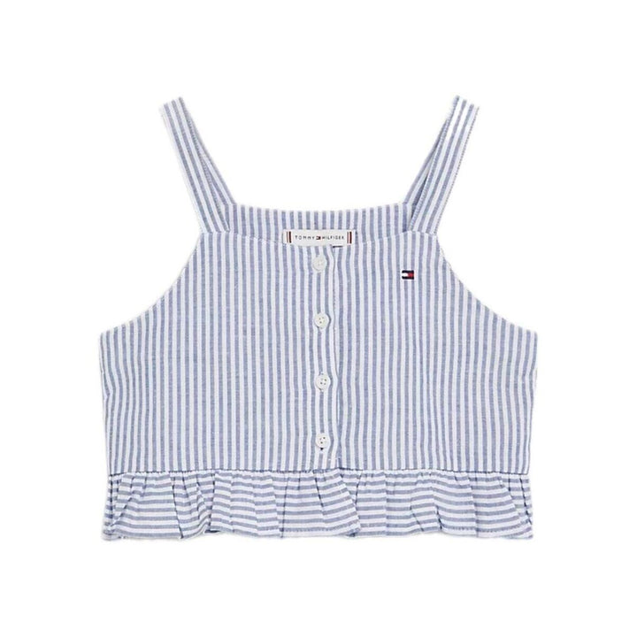 TOMMY HILFIGER NIÑA TSHIRT TONAL SEERSUCKER S/S WHITE