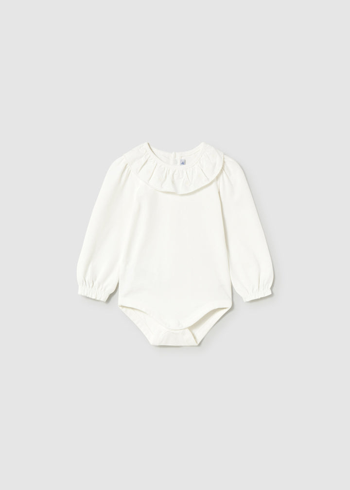 MAYORAL BEBE NIÑA BODY WITH EMBROIDERED COLLAR CREAM