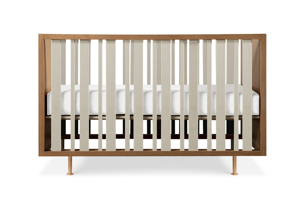 NURSERY WORKS CUNA NOVELLA+TODDLER BED CONVERSION KIT STAINED ASH/IVORY