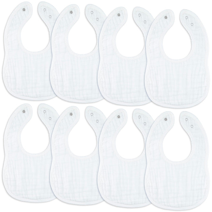 COMFY CUBS BABERO MUSLIN WHITE 8PK