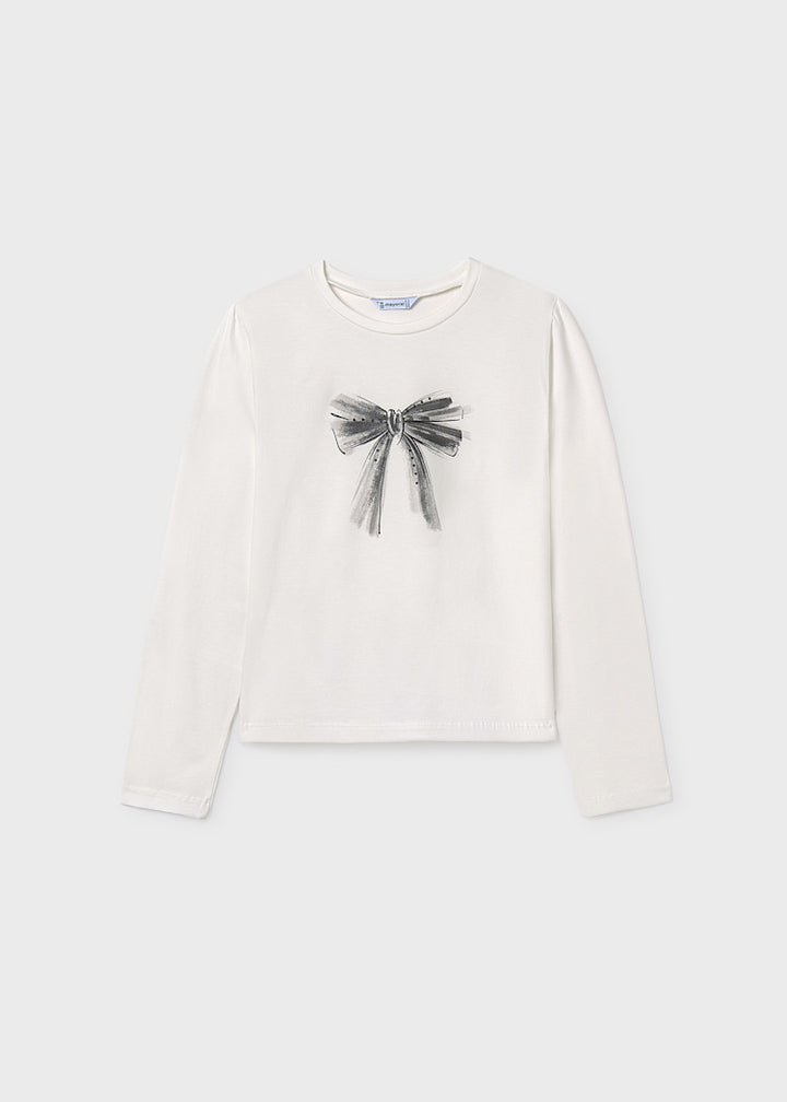 MAYORAL NIÑA TSHIRT CREAM BLAC