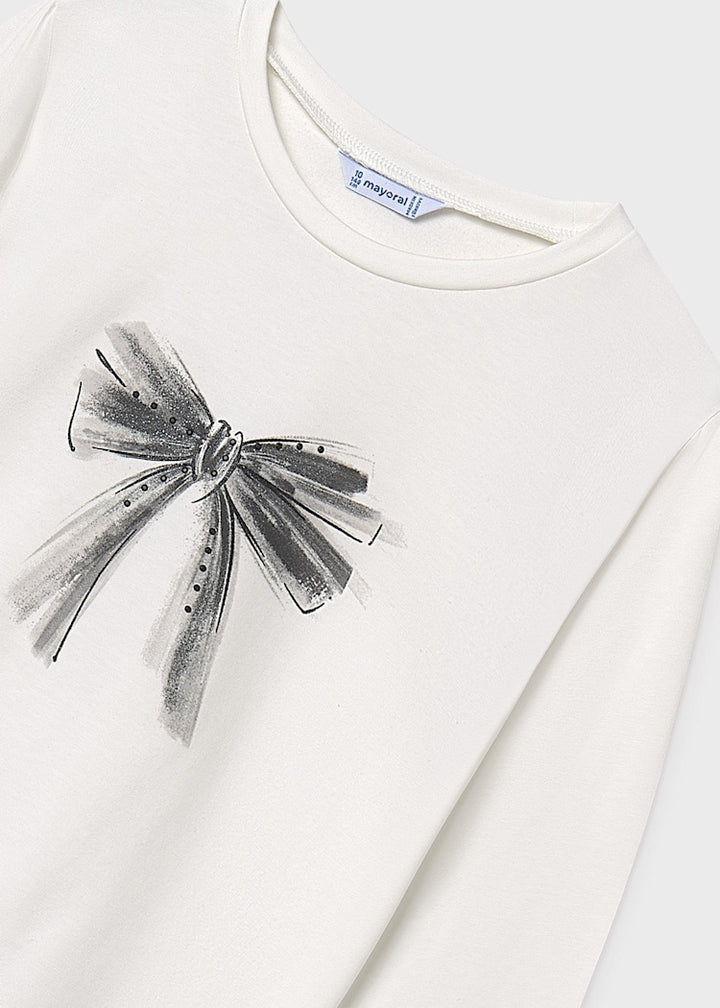 MAYORAL NIÑA TSHIRT CREAM BLAC