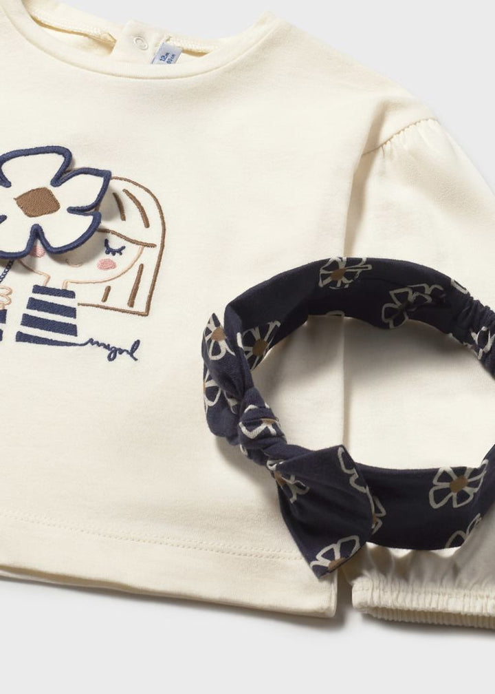 MAYORAL BEBE NIÑA TSHIRT WITH HEADPIECE MACCHIATO