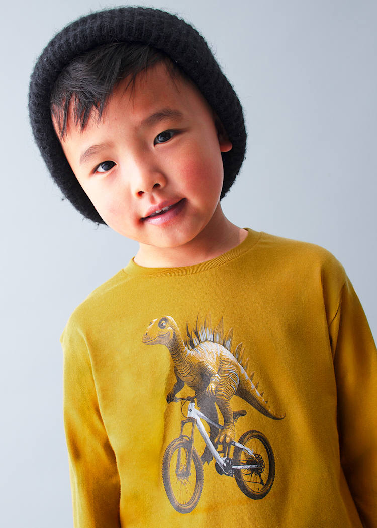 MAYORAL NIÑO TSHIRT DINO MUSTARD