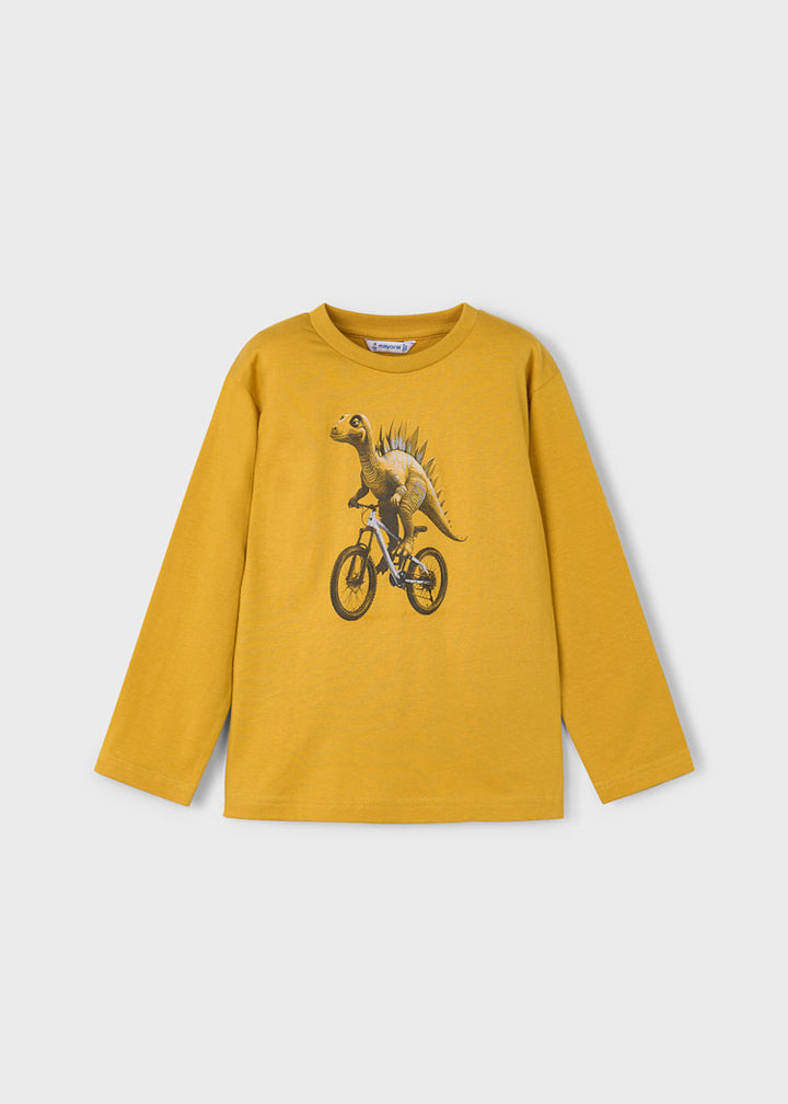MAYORAL NIÑO TSHIRT DINO MUSTARD