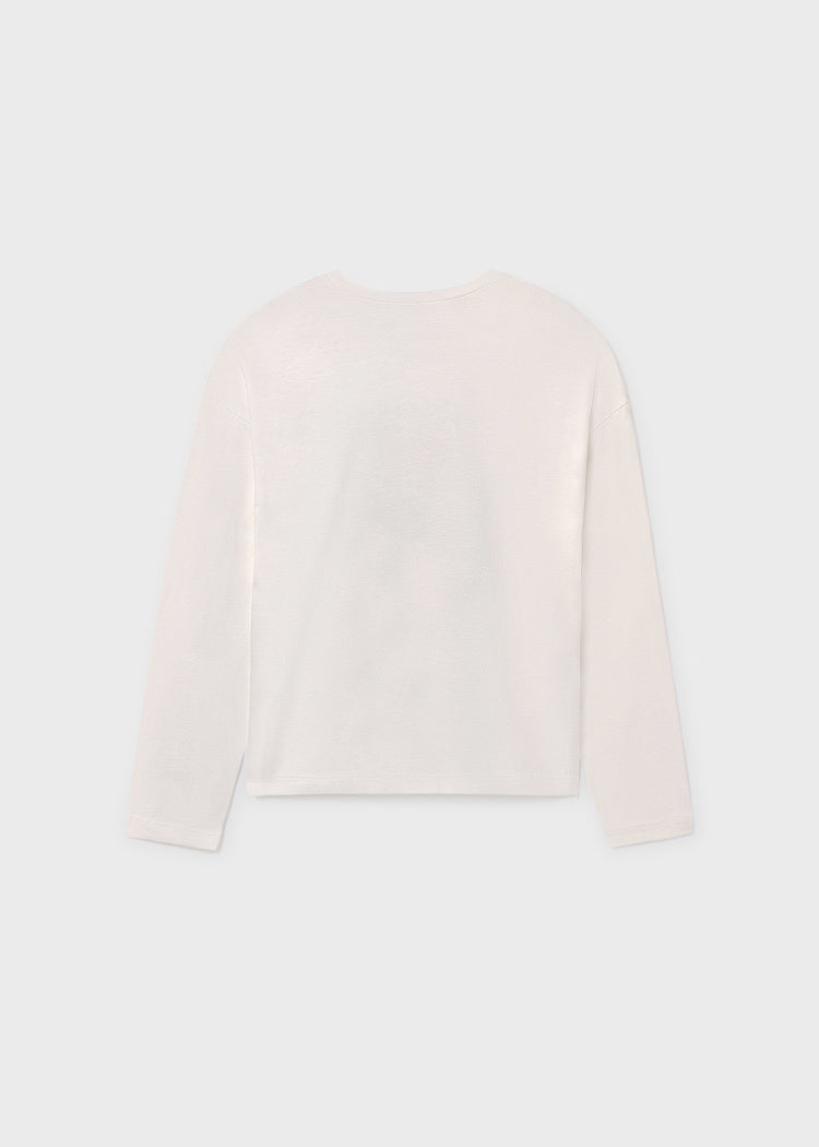 MAYORAL NIÑA TSHIRT FLOWER CREAM
