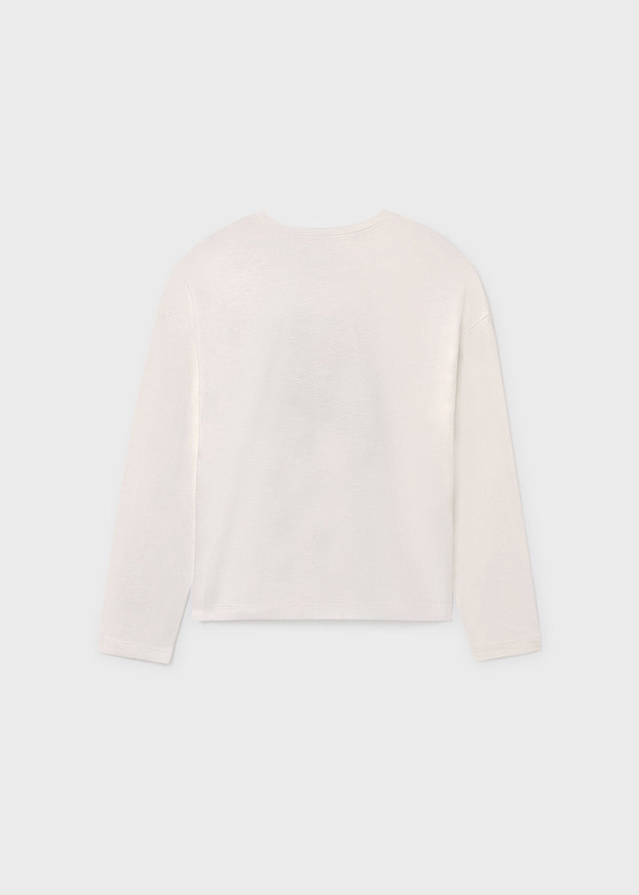 MAYORAL NIÑA TSHIRT FLOWER CREAM
