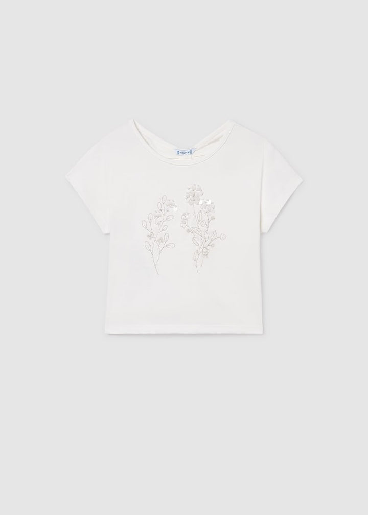 Mayoral Blusa Lentejuelas Crudo para Niña