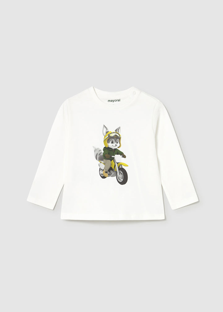 MAYORAL BEBE NIÑO TSHIRT BIKER CREAM