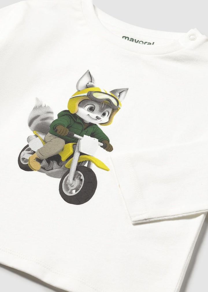 MAYORAL BEBE NIÑO TSHIRT BIKER CREAM