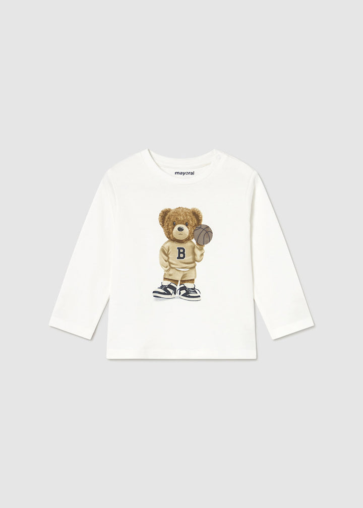 MAYORAL BEBE NIÑO TSHIRT BEAR CREAM