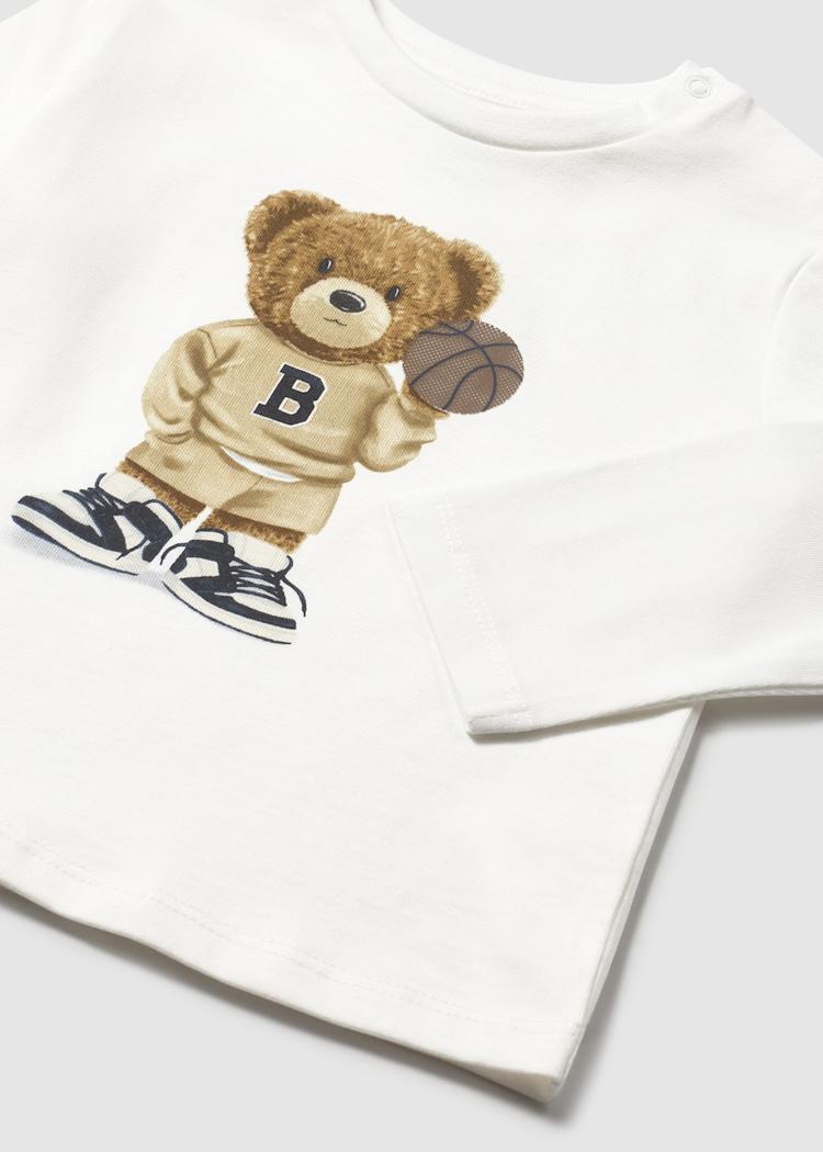 MAYORAL BEBE NIÑO TSHIRT BEAR CREAM