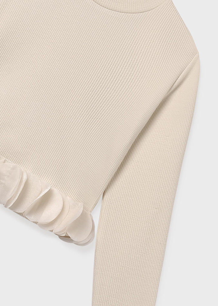 MAYORAL NIÑA TSHIRT PETALS TOP MACCHIATO