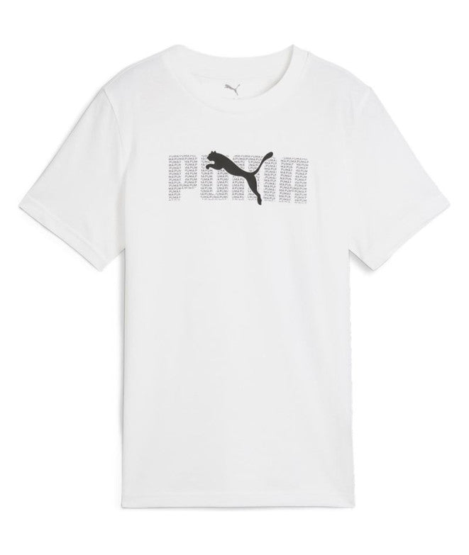 PUMA NIÑO TSHIRT ESS LOGO LAB WHITE