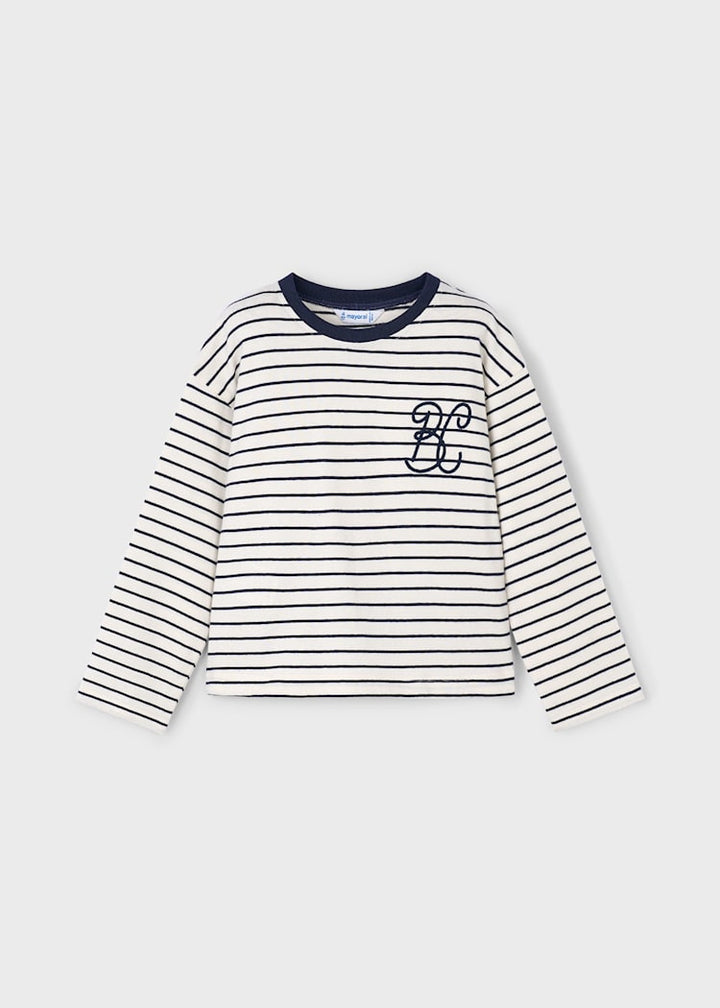 MAYORAL NIÑA TSHIRT STRIPES MACCHIATO