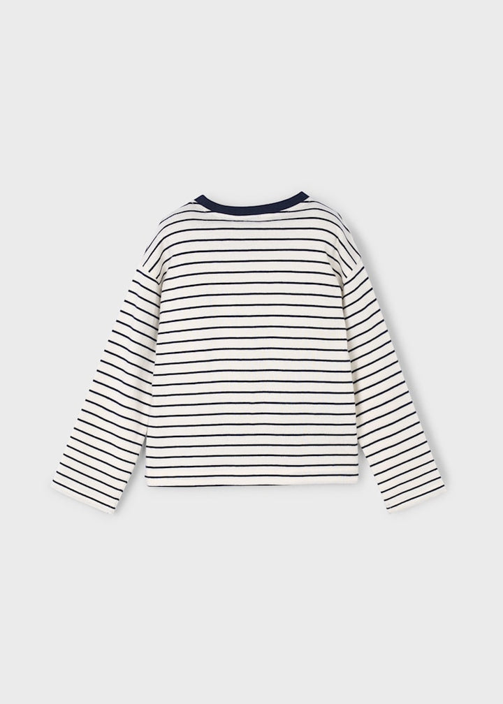 MAYORAL NIÑA TSHIRT STRIPES MACCHIATO