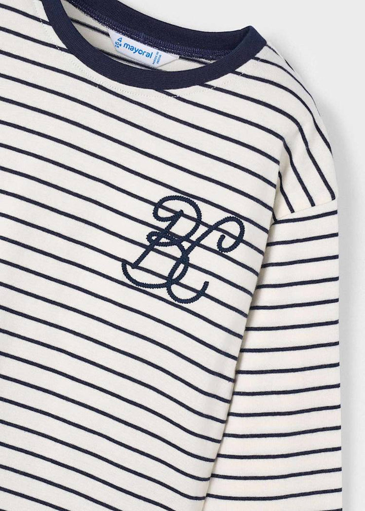MAYORAL NIÑA TSHIRT STRIPES MACCHIATO