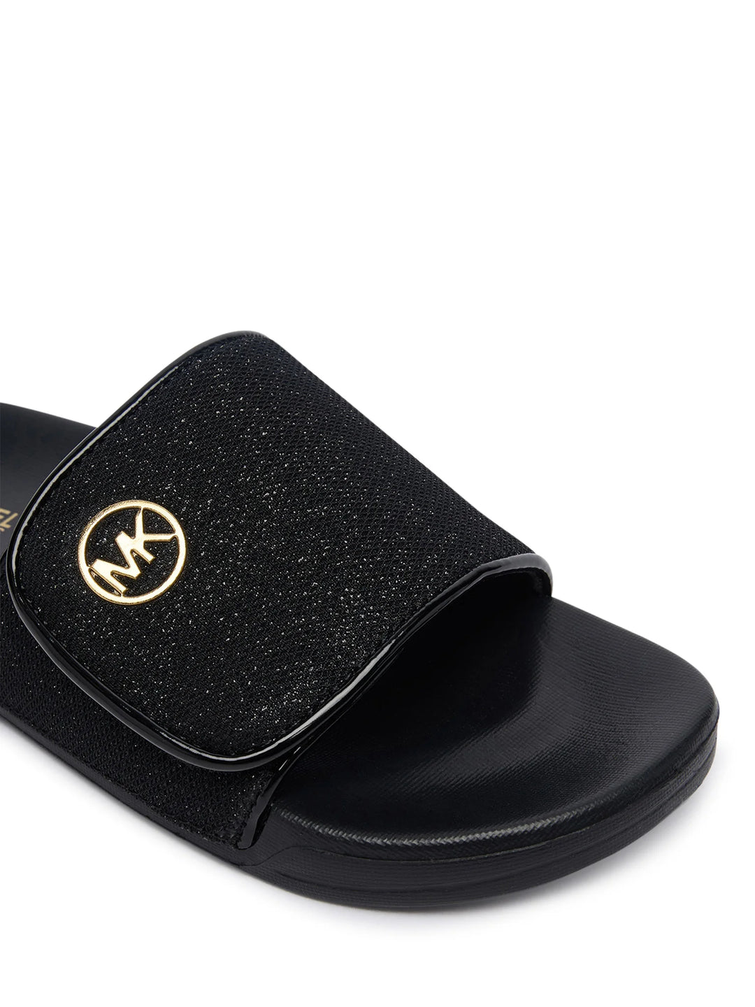 MICHAEL KORS NIÑA CHANCLETA JETT DARBY BLACK SPARKLE MESH