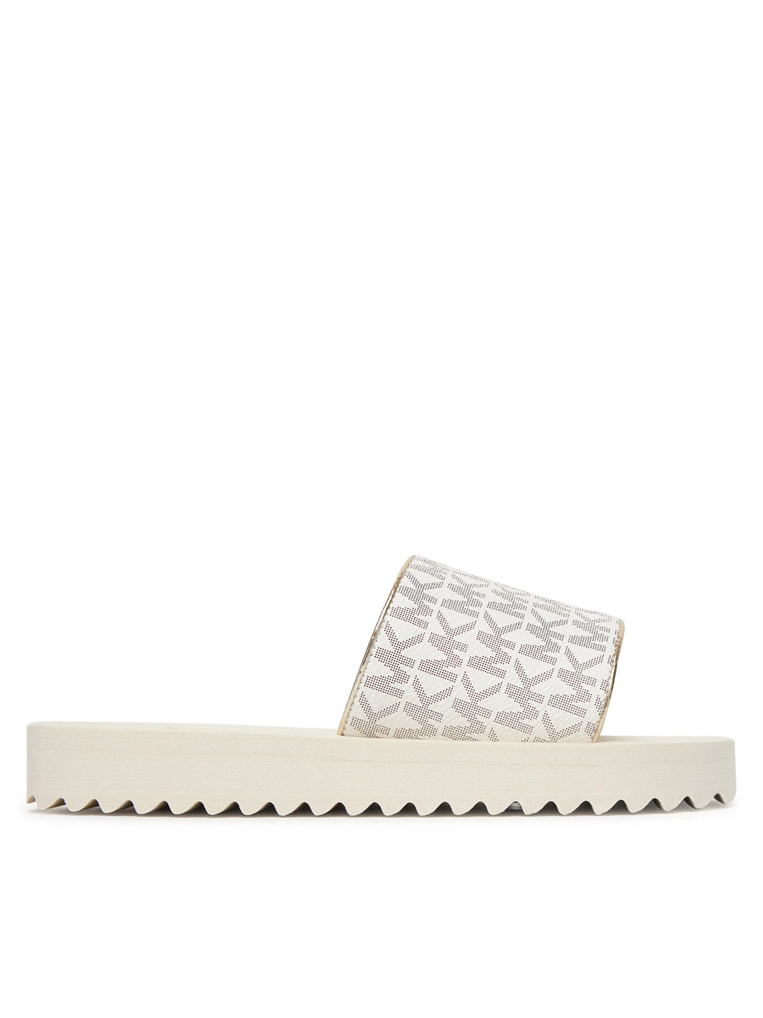 MICHAEL KORS NIÑA CHANCLETA TEAGAN MERRICK 2 VANILLA MONOGRAM/PALE GOLD METALLIC