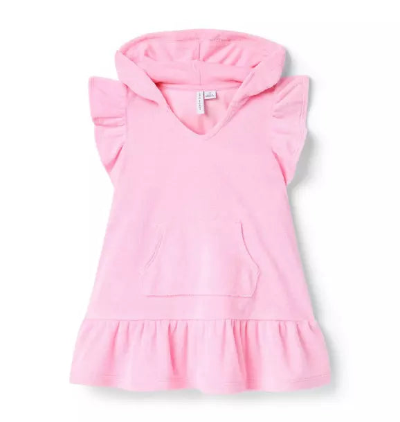 JANIE & JACK NIÑA BATA TOALLA TERRY HD PINK