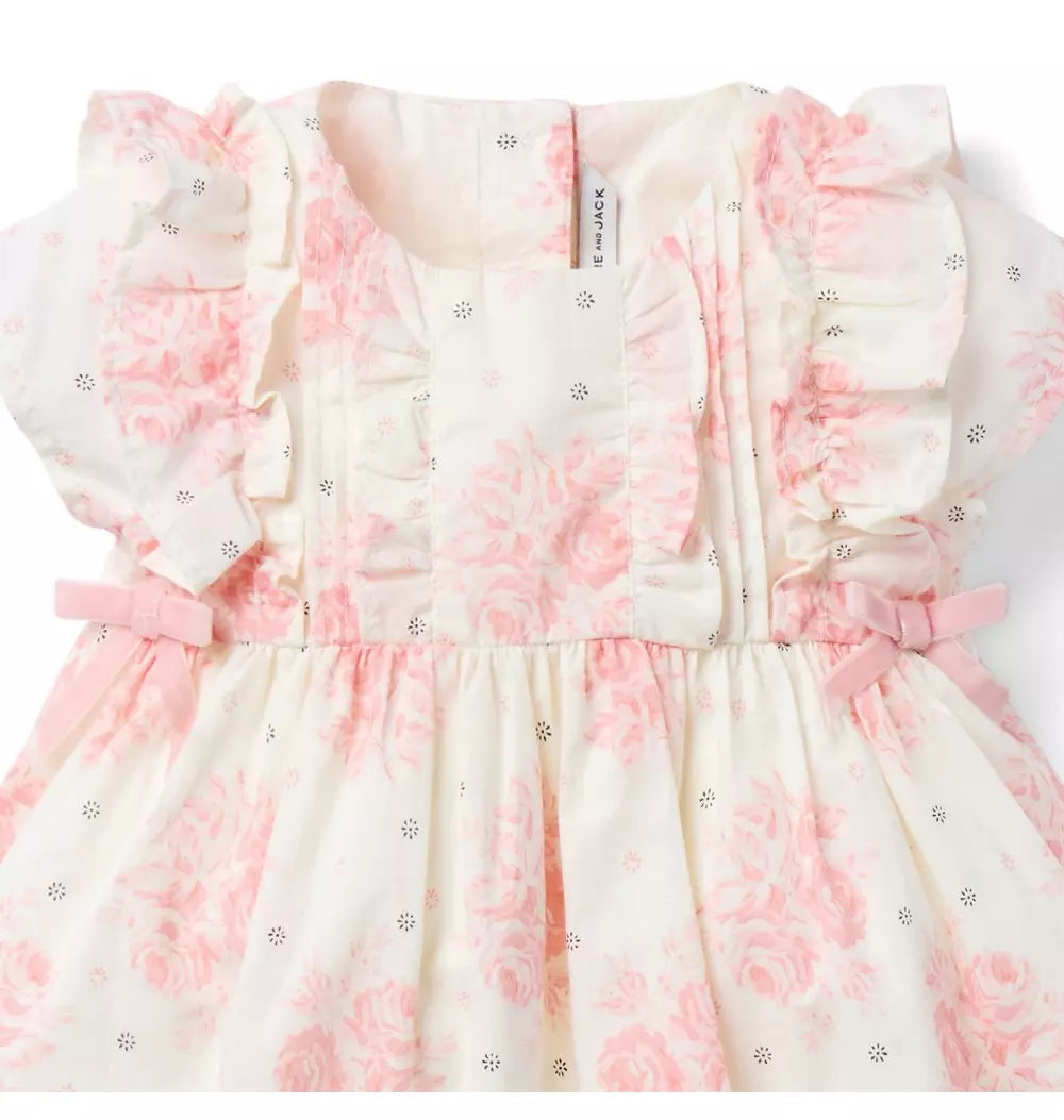 JANIE & JACK BEBE NIÑA VESTIDO FLORAL PINK