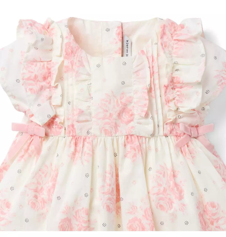 JANIE & JACK BEBE NIÑA VESTIDO FLORAL PINK