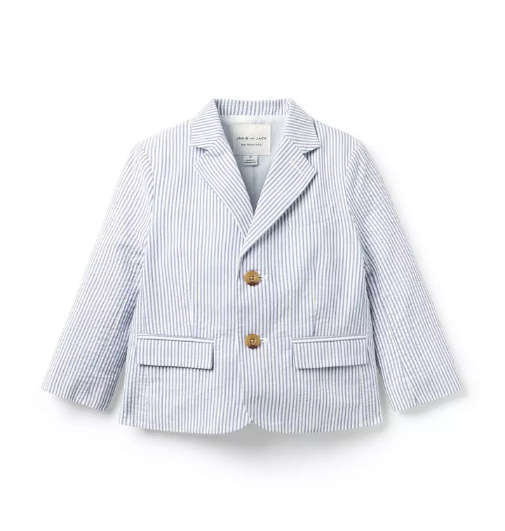JANIE & JACK NIÑO BLAZER THE STRIPED SEERSUCKER