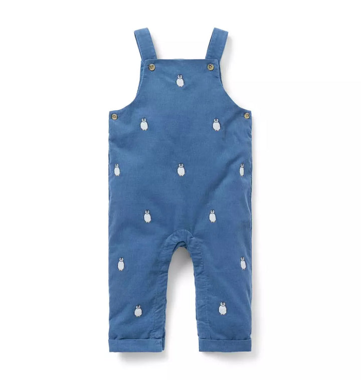 JANIE &amp; JACK BEBE NIÑO OVEROL PENGUIN NAVY