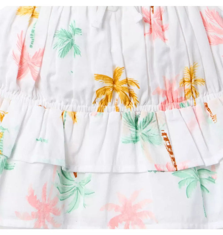 JANIE & JACK NIÑA BLUSA PALM TREE RUFFLE
