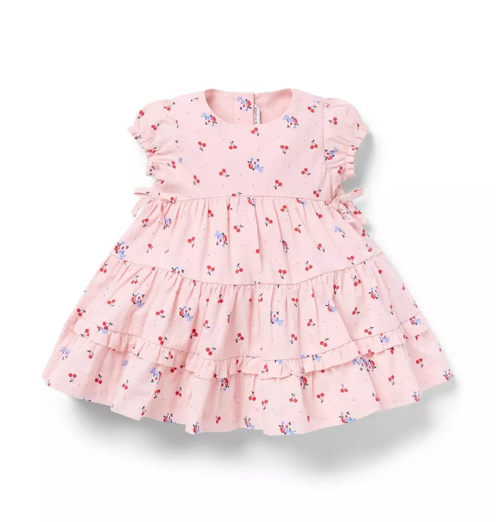 JANIE & JACK BEBE NIÑA VESTIDO CHERRY FLORAL