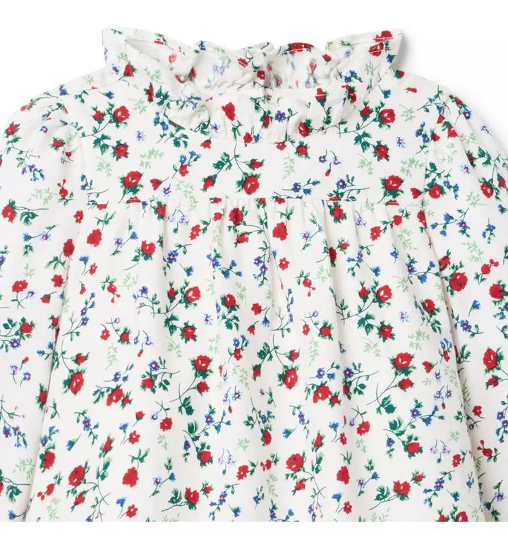 JANIE & JACK NIÑA VESTIDO FLORAL IVORY