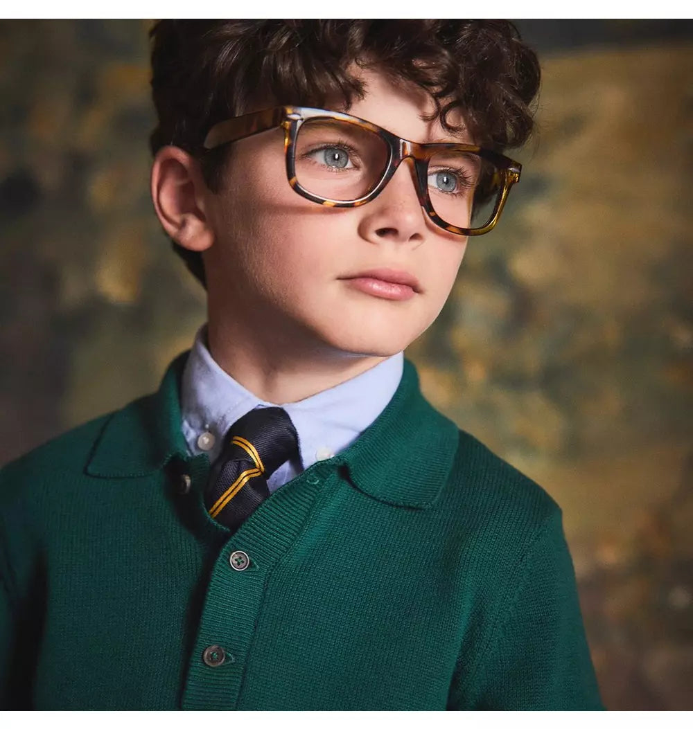 JANIE & JACK NIÑO POLO M/L GREEN