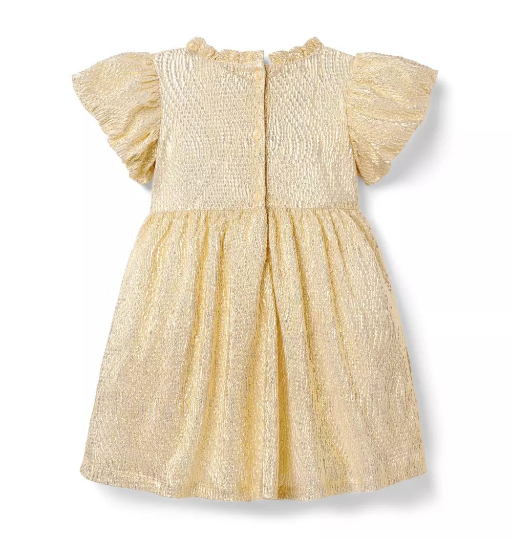 JANIE & JACK NIÑA VESTIDO GOLD