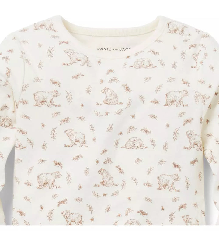 JANIE &amp; JACK BEBE NIÑO BODY U K NEUTRAL BEAR TOILE WB