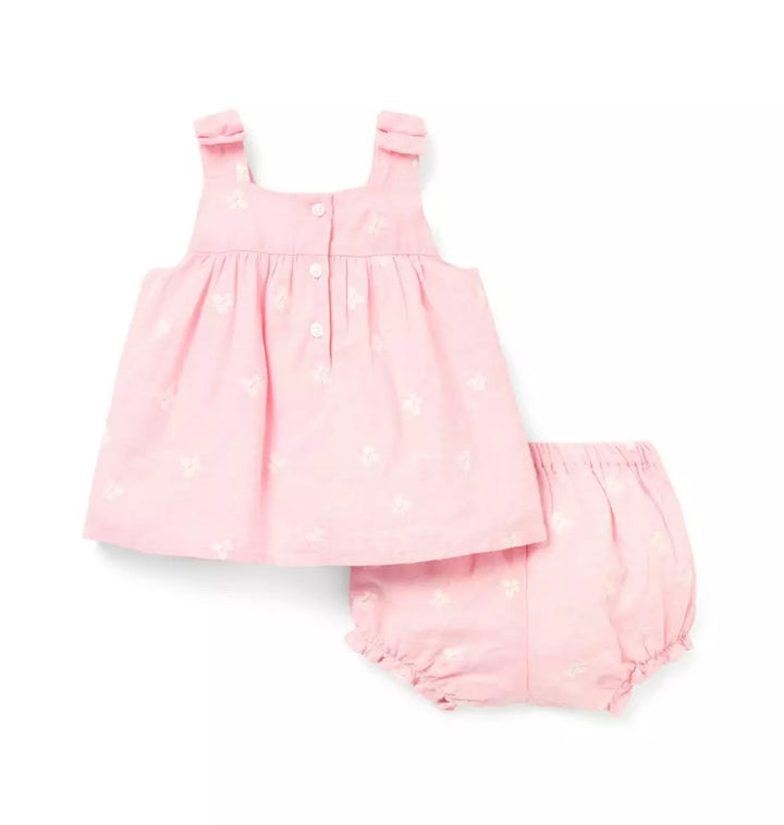 JANIE & JACK BEBE NIÑA CONJ DE SHORT PINK