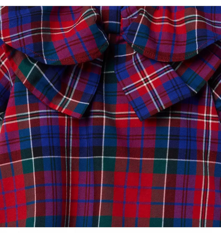 JANIE & JACK NIÑA BLUSA PLAID M/C NAVY/RED