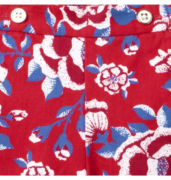 JANIE & JACK NIÑA SHORT FLORAL RED