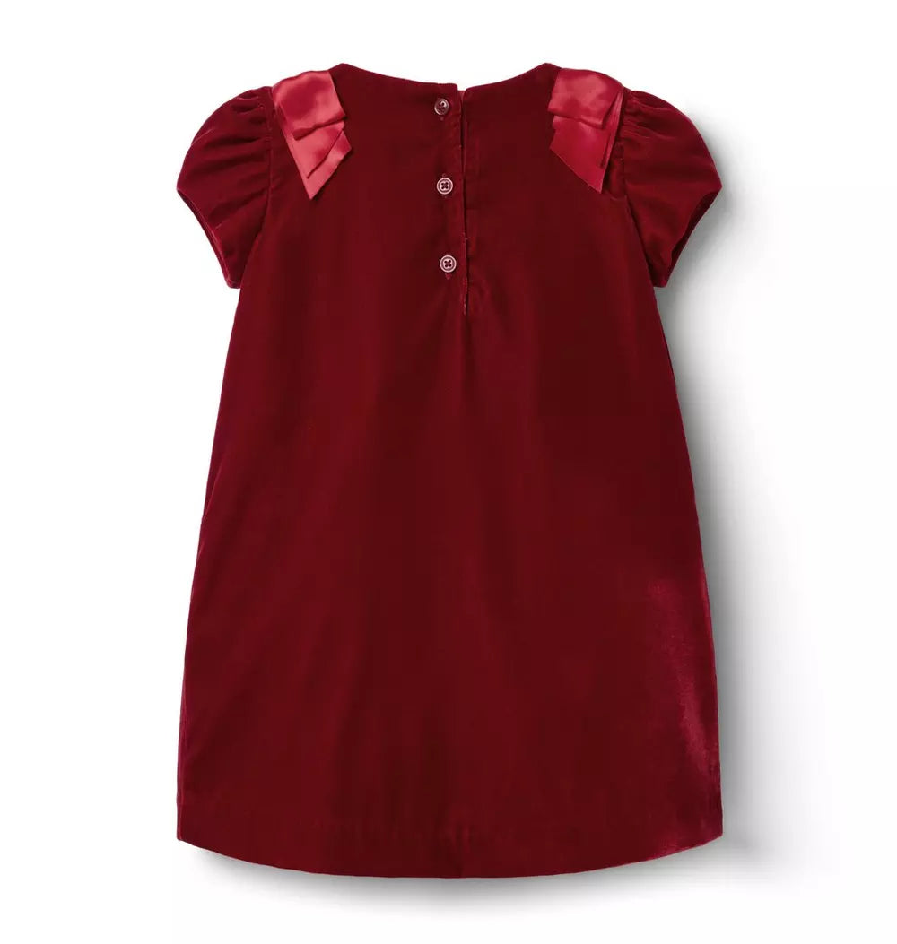JANIE & JACK NIÑA VESTIDO VELVET RED